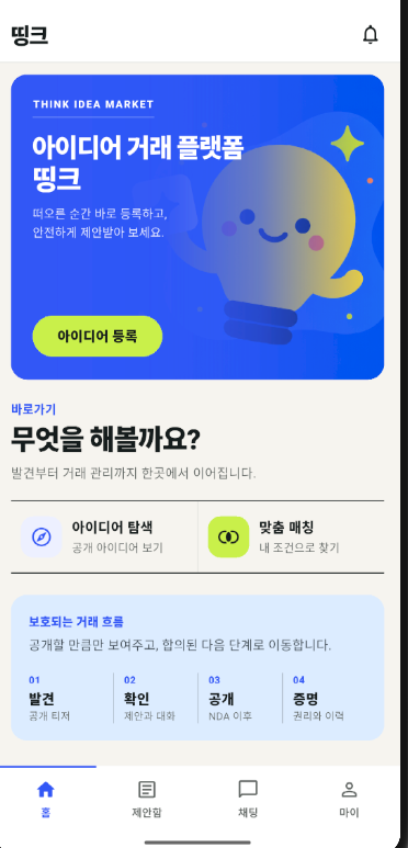 THINK 아이디어 권리 거래 플랫폼 프로젝트 공식 표지